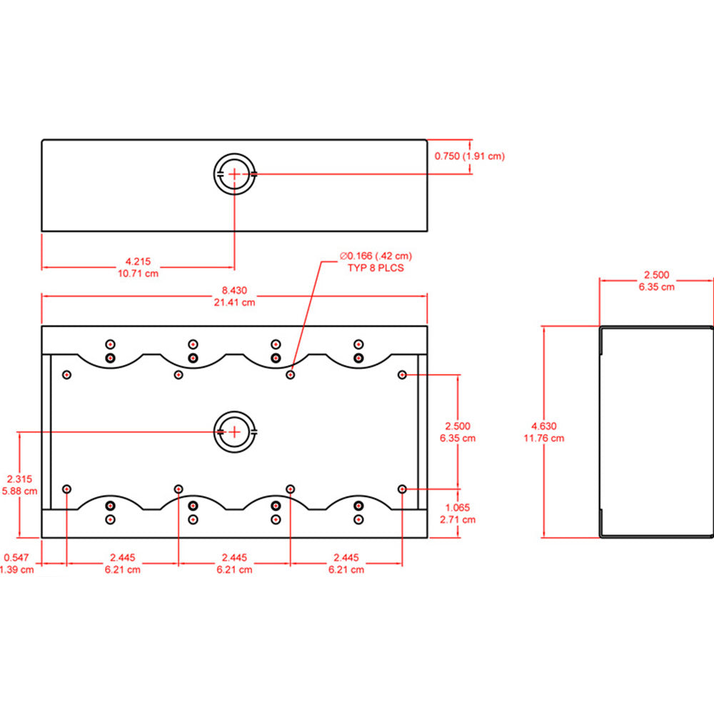 RDL SMB-4W Surface Mount Boxes for Decora Remote Controls and Panels