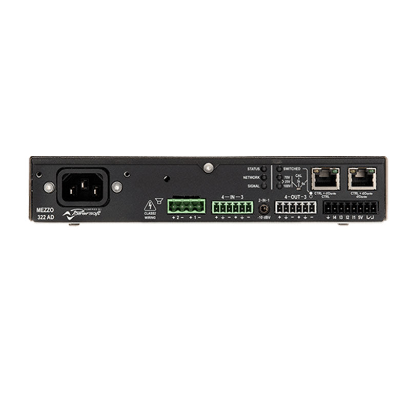 Powersoft Mezzo 322 AD - 320-Watt 2-Channel Compact Amplifier with DSP and Dante