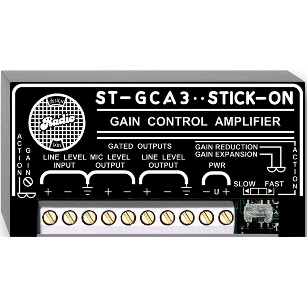 RDL ST-GCA3 Automatic Gain Control Amplifier with Switch-Selectable Adjustment Rate