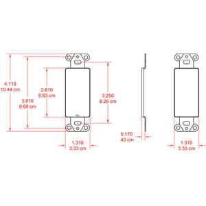 RDL DS-Blank D Style Plate with No Jack Cut Out (Stainless Steel) - Custom Engraving Option