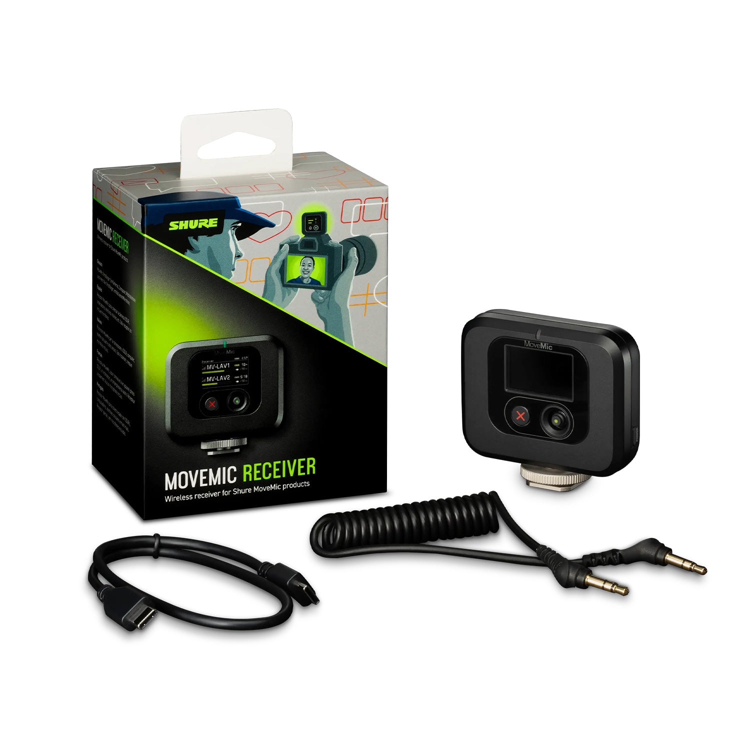 Shure MoveMic Receiver - Portable Camera Mount Receiver for MoveMic System