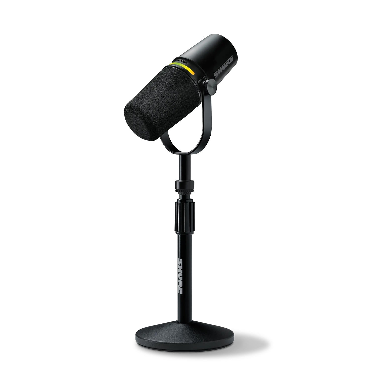 Shure MV7 Plus Bundle - Podcasting and Broadcast Microphone with Stand (Black)