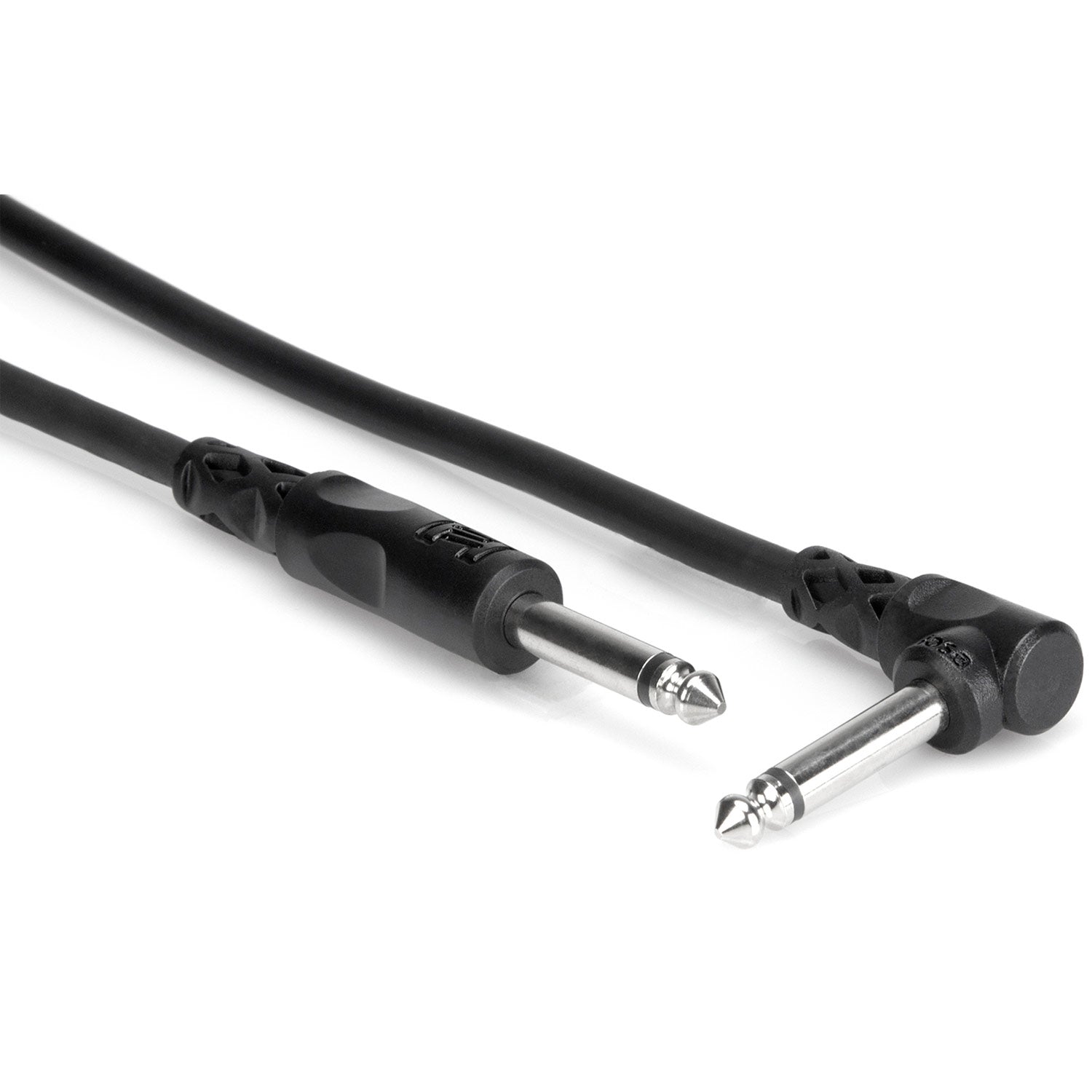 Hosa CPP-110R 1/4 in TS to Right-angle 1/4 in TS Unbalanced Interconnect, 10 feet