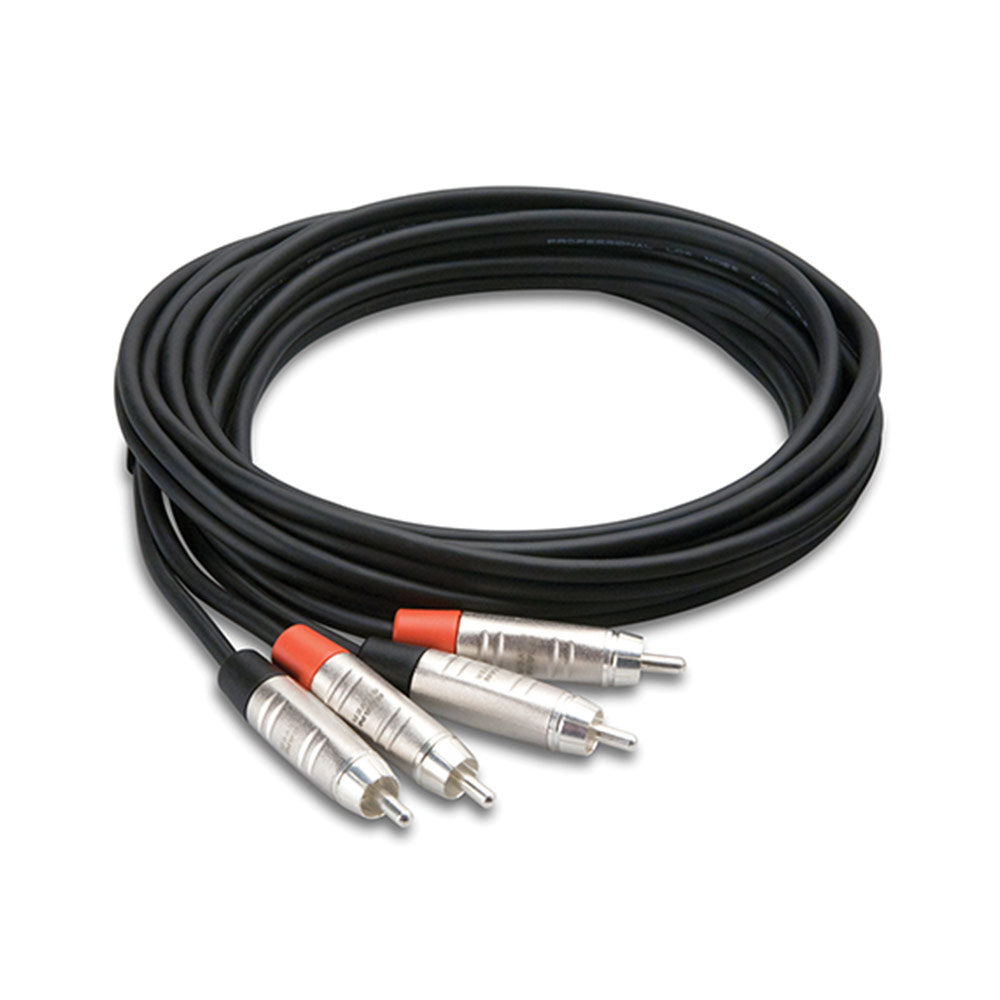 Hosa HRR-020X2 Pro Stereo Interconnect, Dual REAN RCA to Same, 20 feet