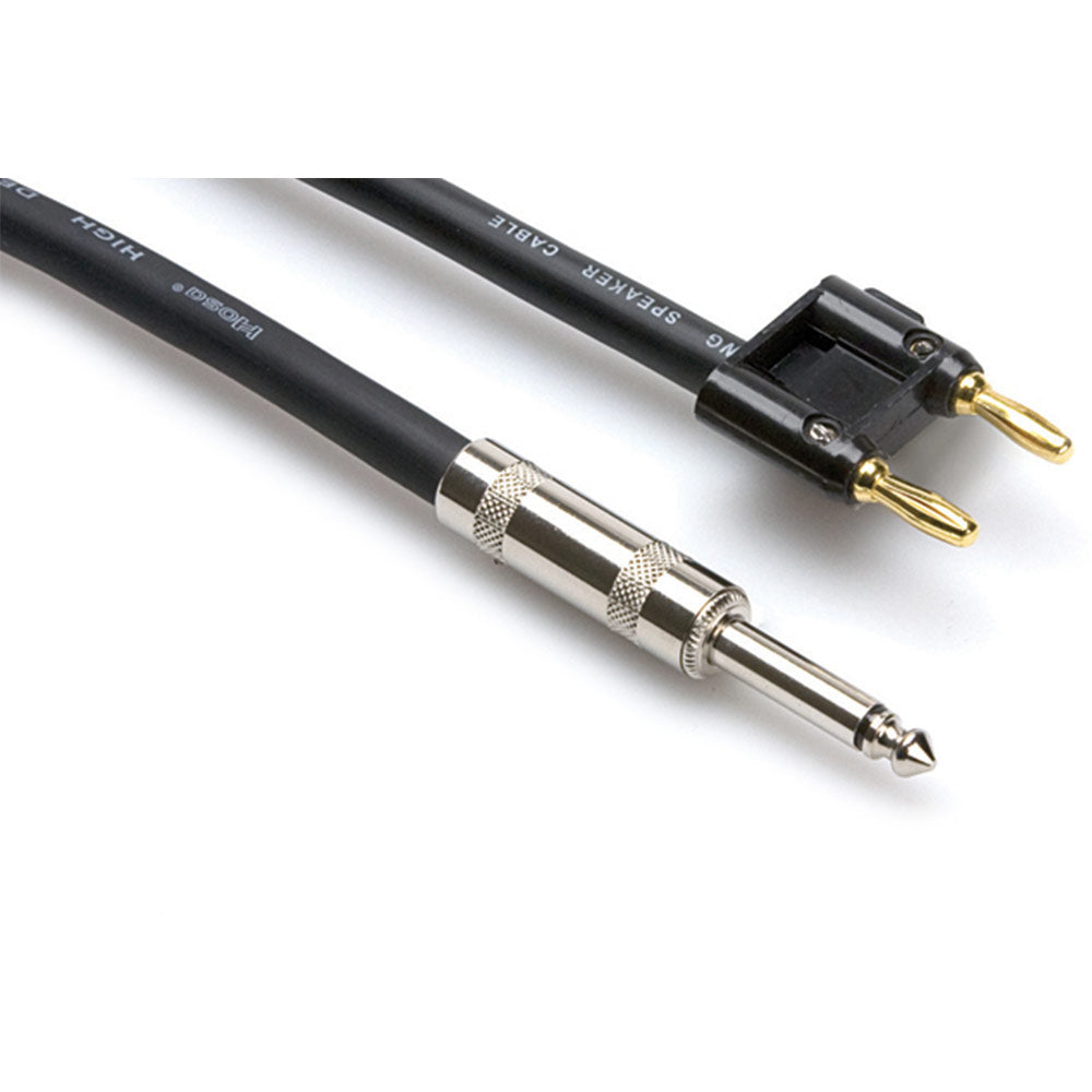 Hosa SKJ-620BN Speaker Cable, Hosa 1/4 inch TS to Dual Banana, 20 ft