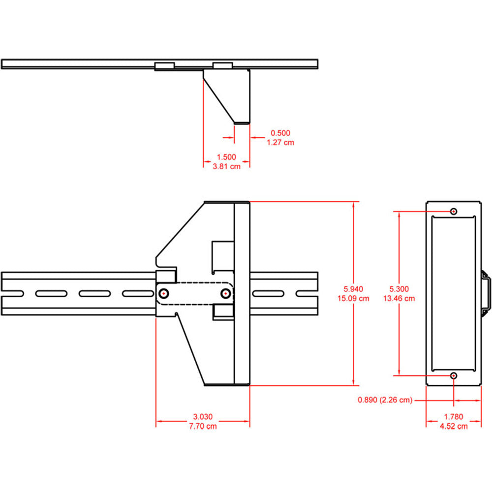 RDL DRA-35R Rack-Up DIN Rail Adapter