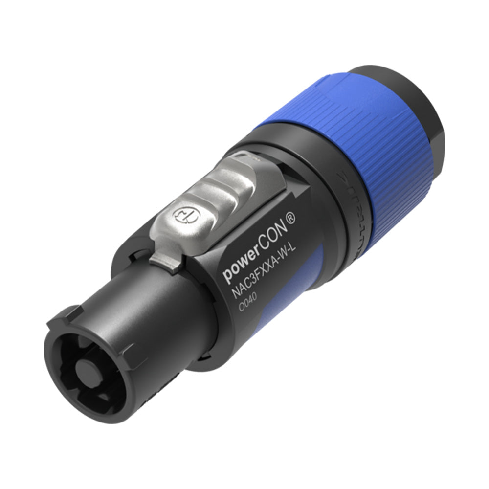 Neutrik NAC3FXXA-W-L - PowerCON Locking AC Mains Input Cable Connector (Blue)