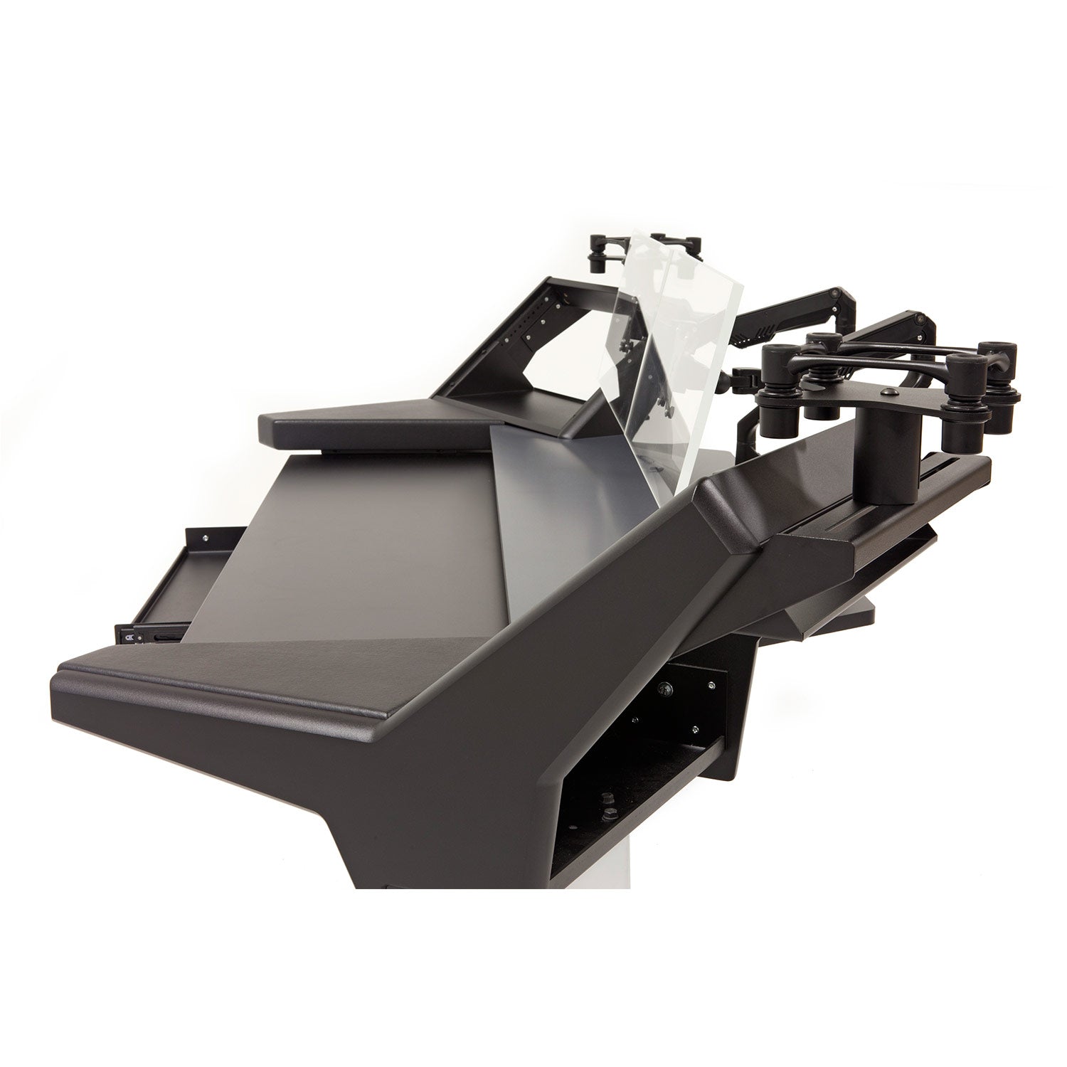 Argosy HALO-K88-XC-B-S Halo K88 Ultimate-Halok88,2 Shelves,Pr 160 Spkr Platforms,Kybrd Try,2)D8 Monitor Arms,Cpu Shelf