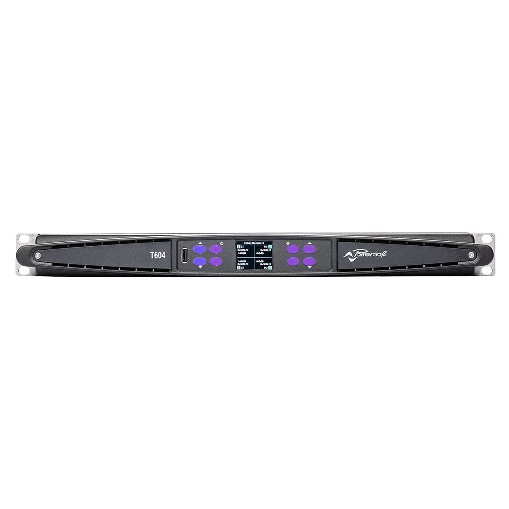 Powersoft T604 - 6000W / 4-Channel High-Performance Amplifier with DSP and Dante