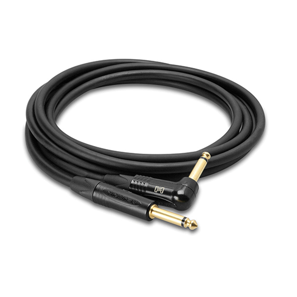 Hosa CGK-020R Neutrik Straight to Right-angle Edge Guitar Cable, 20 feet