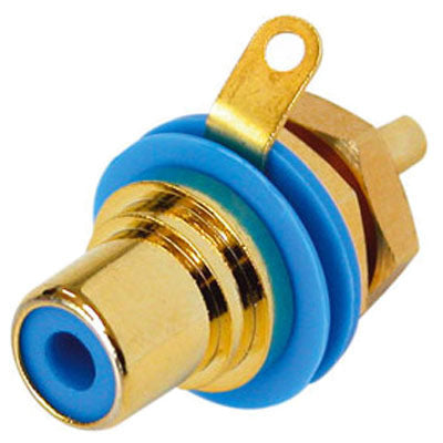 REAN NYS367-6 Jack RCA - Panel - Gold - Blue