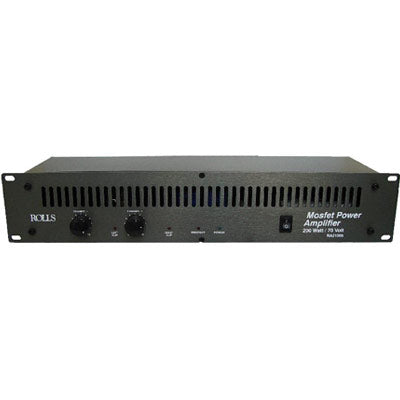 Rolls RA2100b 100 W per Channel into 4 Ohms with 25/70V Audio Distribution Stereo Power Amplifier