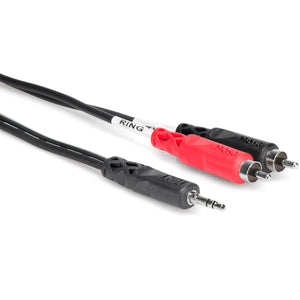 Hosa CMR-225 3.5 mm TRS to Dual RCA Stereo Breakout, 25 feet