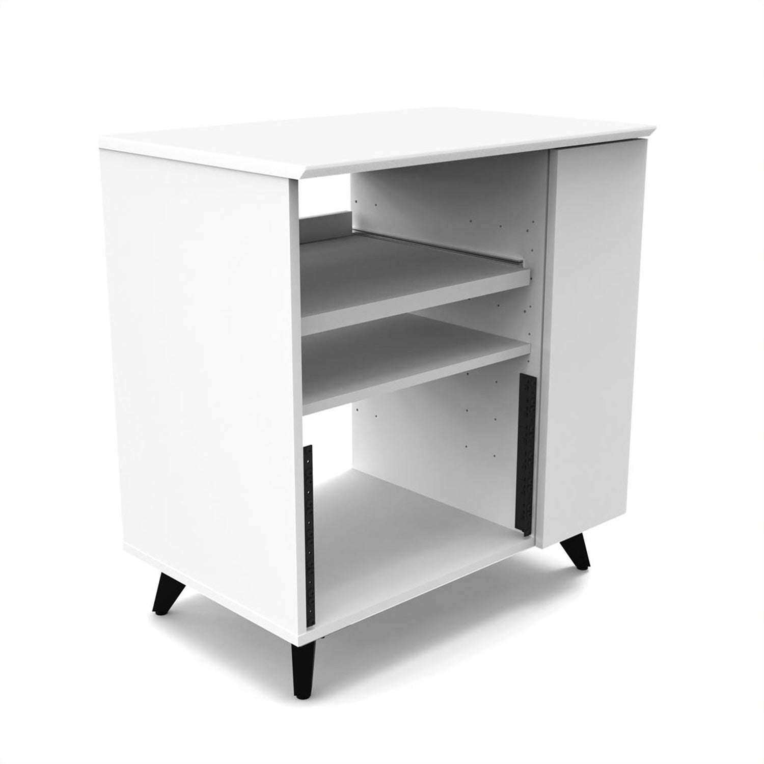 Glorious Modular Side Rack - Extension for Sound Desk or Workbench Workstations (White)