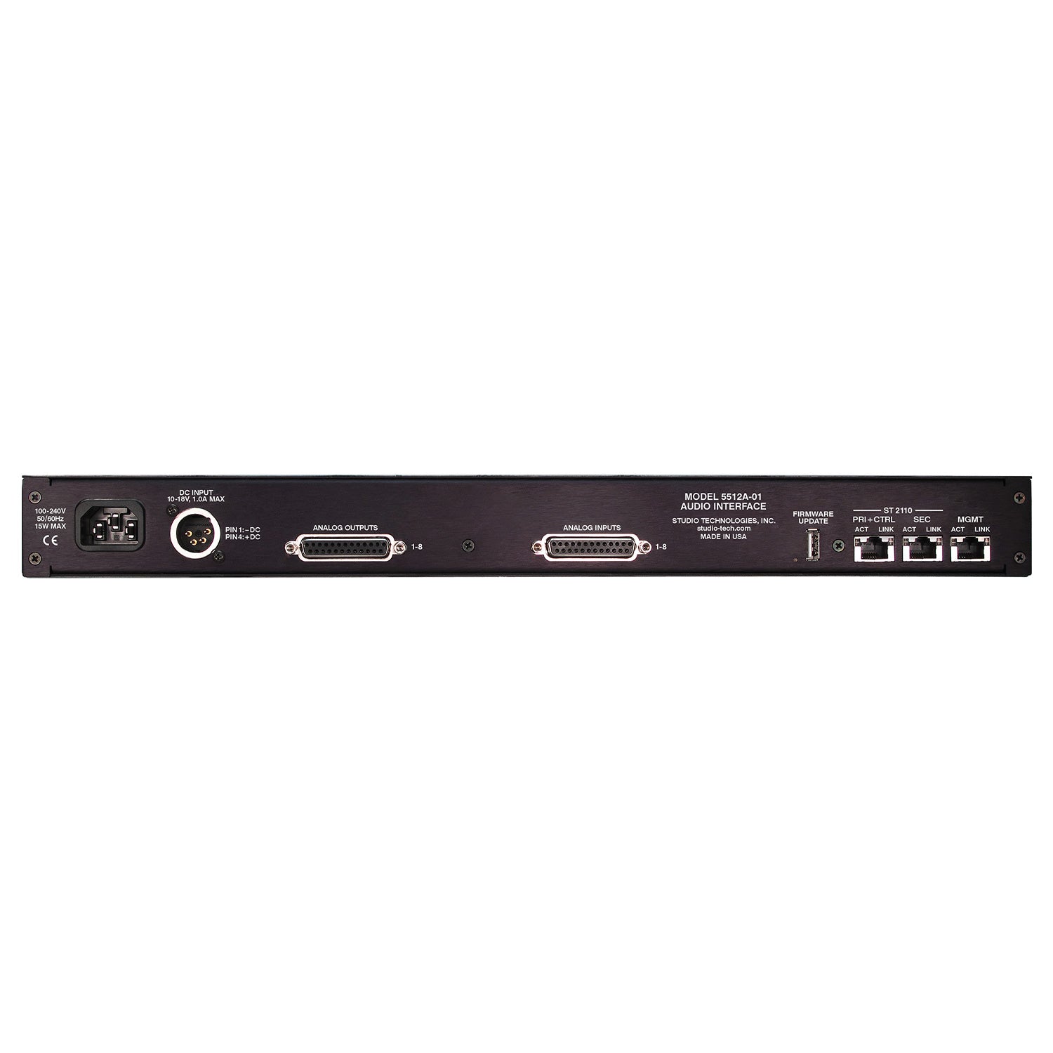 Studio Technologies Model 5512A-01 - 8-Input 8-Output Analog to ST2110 Interface