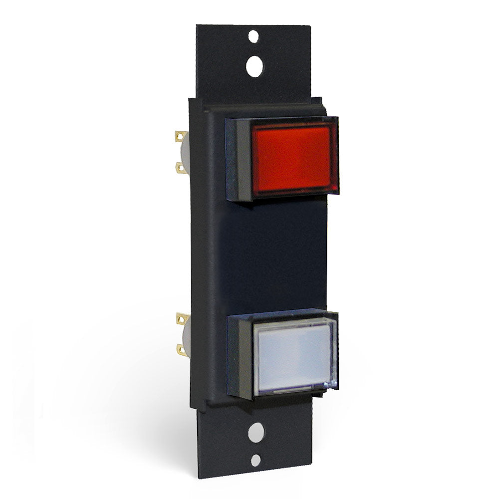 StudioHub SH-2BUT5V 2 Push-Button Panel with Solder Terminals and 5V LEDs