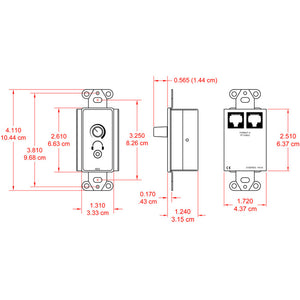 RDL DB-HA1A Decora Mount Format-A Stereo Headphone Amplifier - Custom Engraving Option