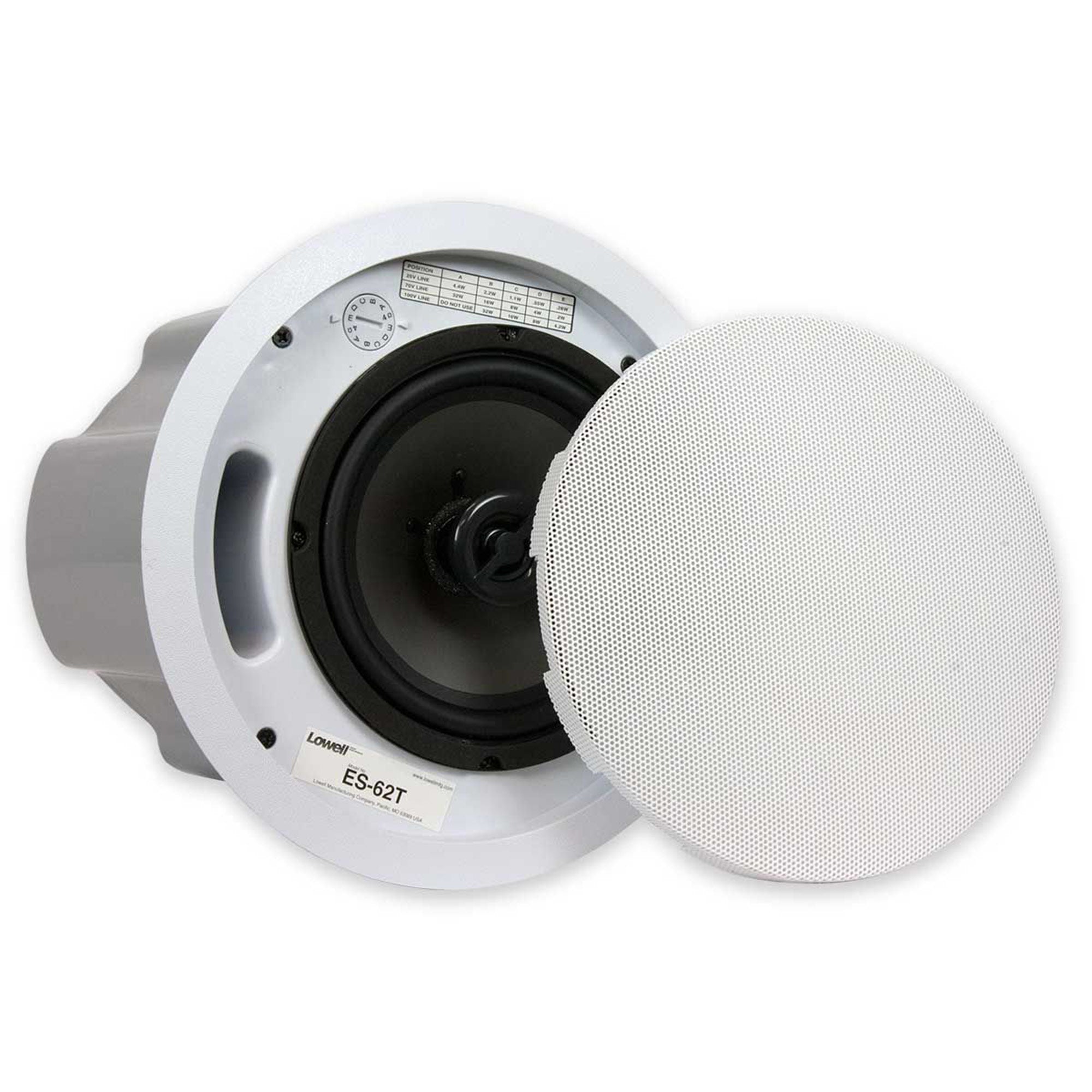 Lowell ES-62T - 6-Inch Coaxial In-Ceiling Loudspeaker