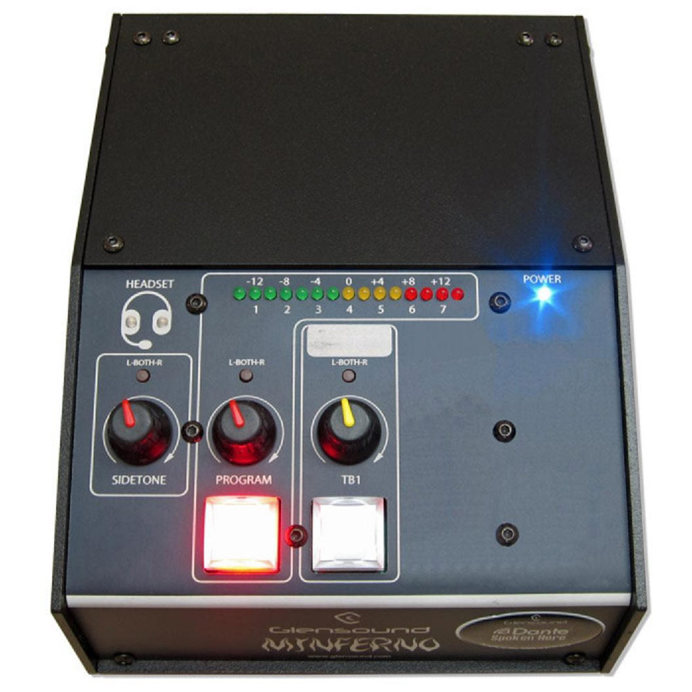 Glensound MinFerno/1 - Single Commentator's Box For Dante Audio Networks