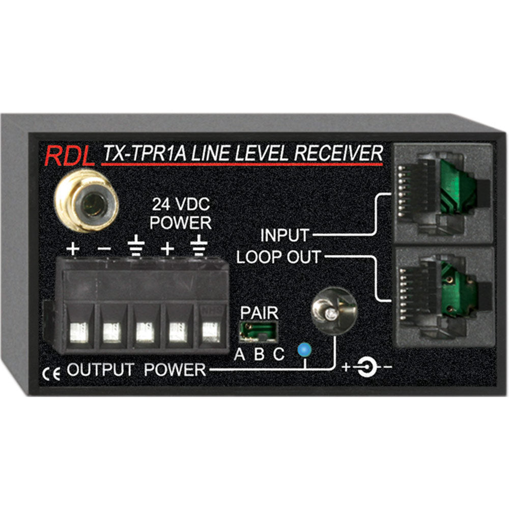 RDL TX-TPR1A Active Single-Pair Receiver - Twisted Pair Format-A  - balanced line output