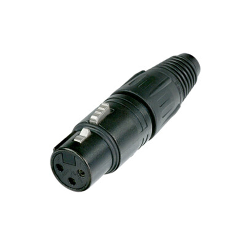 Neutrik NC3FX-BAG - X Series 3 Pin Female Cable Connector - Black/Silver