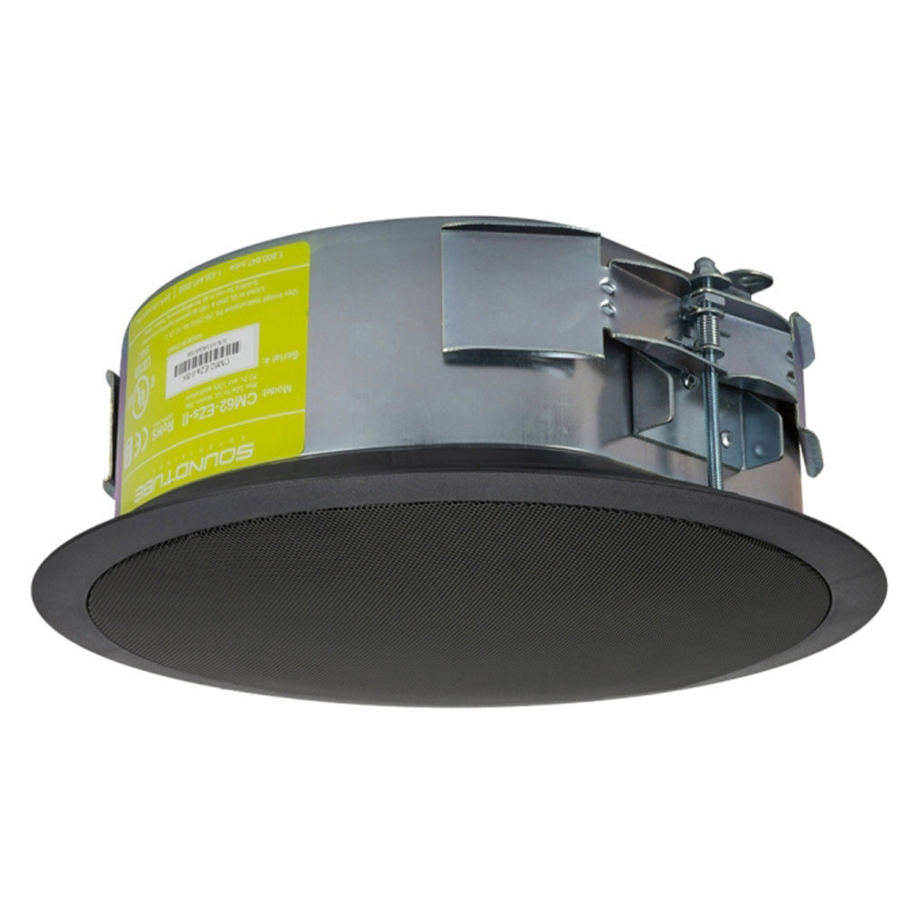 Soundtube CM62-EZS-II-BK - Two-Way 6.5-Inch In-Ceiling Loudspeaker with Short Can (Black)
