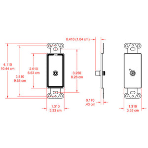 RDL D-PHN1 Single Phono Jack on D Plate - Solder type - Custom Engraving Option