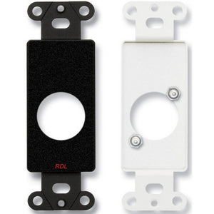 RDL DB-D1 Single Wall Plate for D-Series Connectors (Black) - Custom Engraving Option