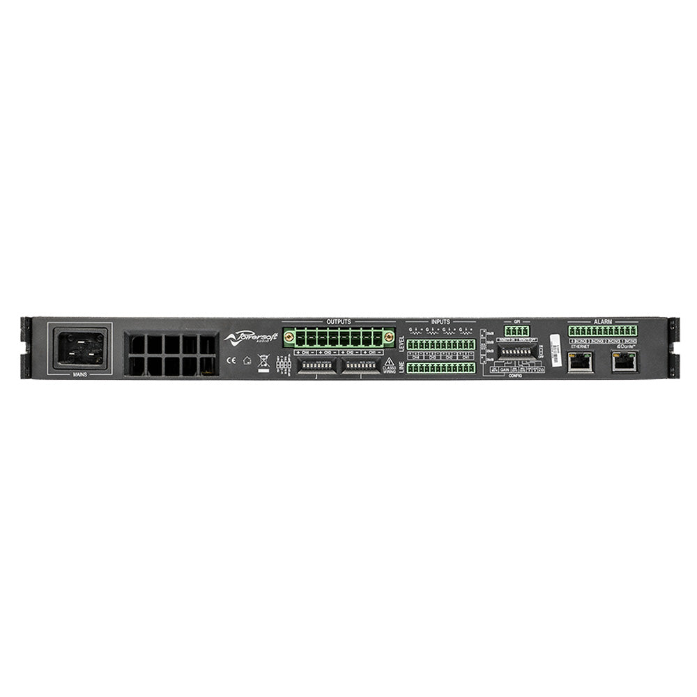 Powersoft Quattrocanali 2404 DSP+D - 4-Channel Install Power Amplifier with DSP and Dante