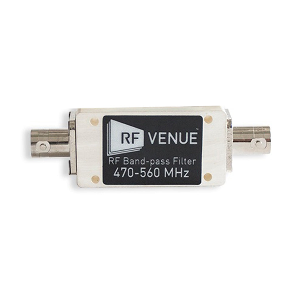 RF Venue BPF470T560 Inline RF Bandpass Filter (470 - 560 MHz)