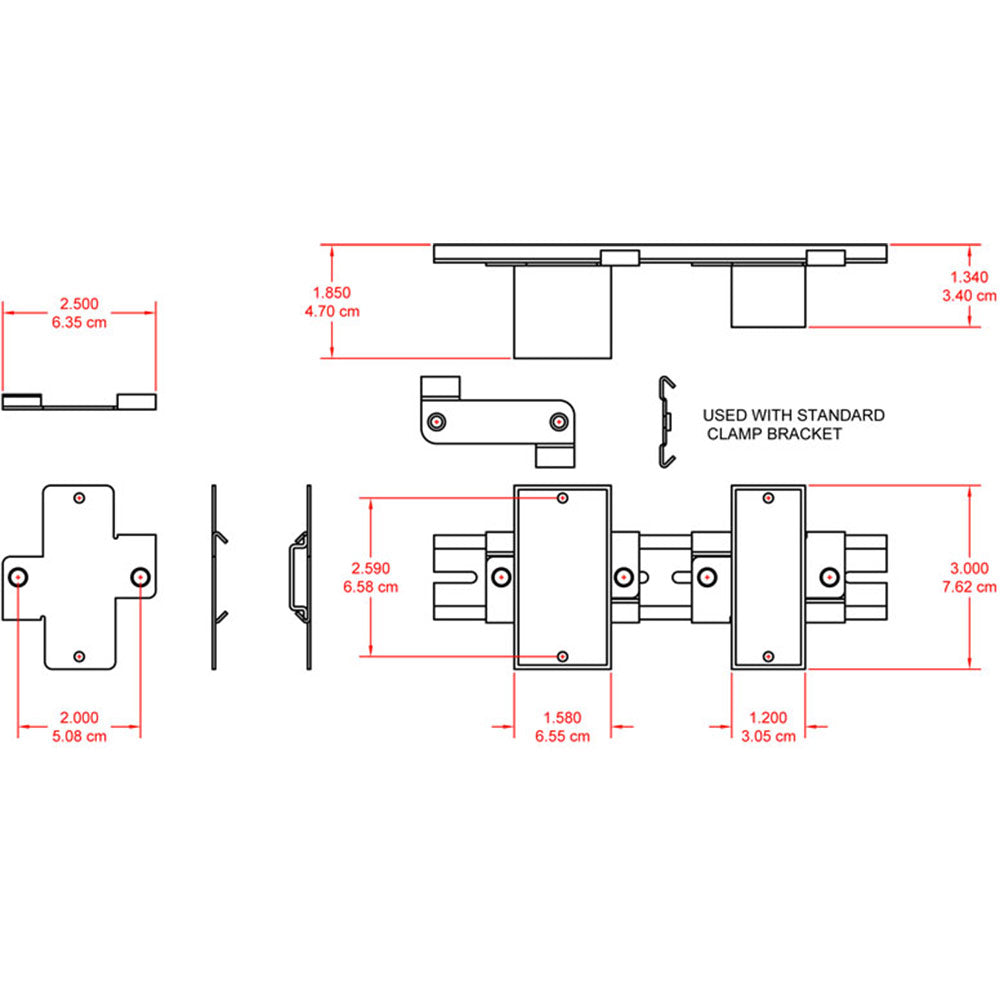 RDL DRA-35T TX Series DIN Rail Adapter