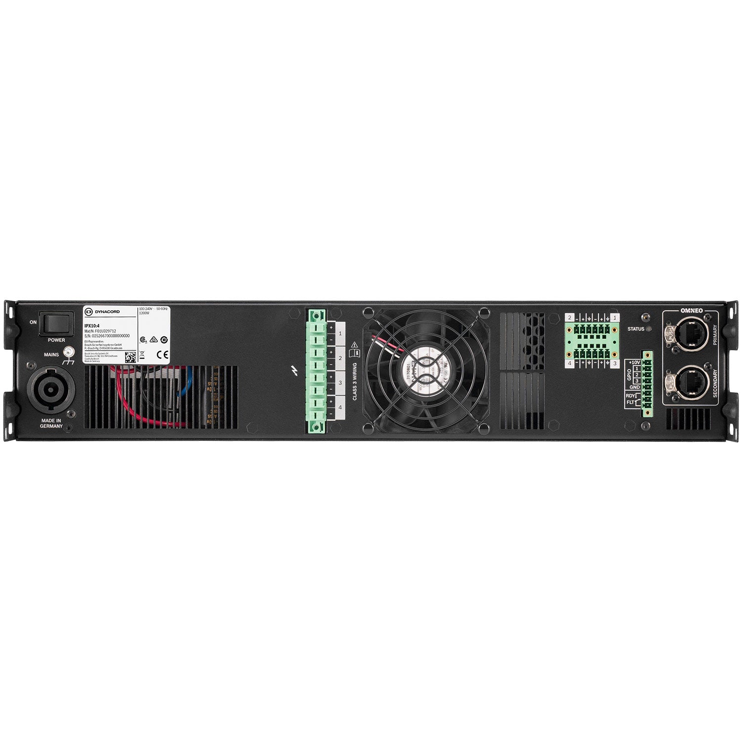 Dynacord IPX10:4 - 4 x 2500W Multi-Channel Install Power Amplifier