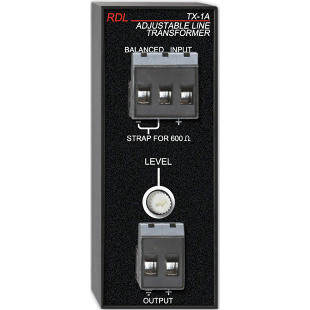 RDL TX-1A Balanced to Unbalanced Audio Isolation Transformer