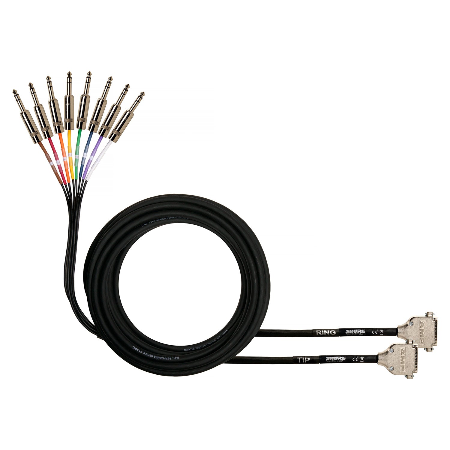 Shure DB25-TRSM 8-Channel Breakout Snake for SCM820 Mixers (25 Foot)