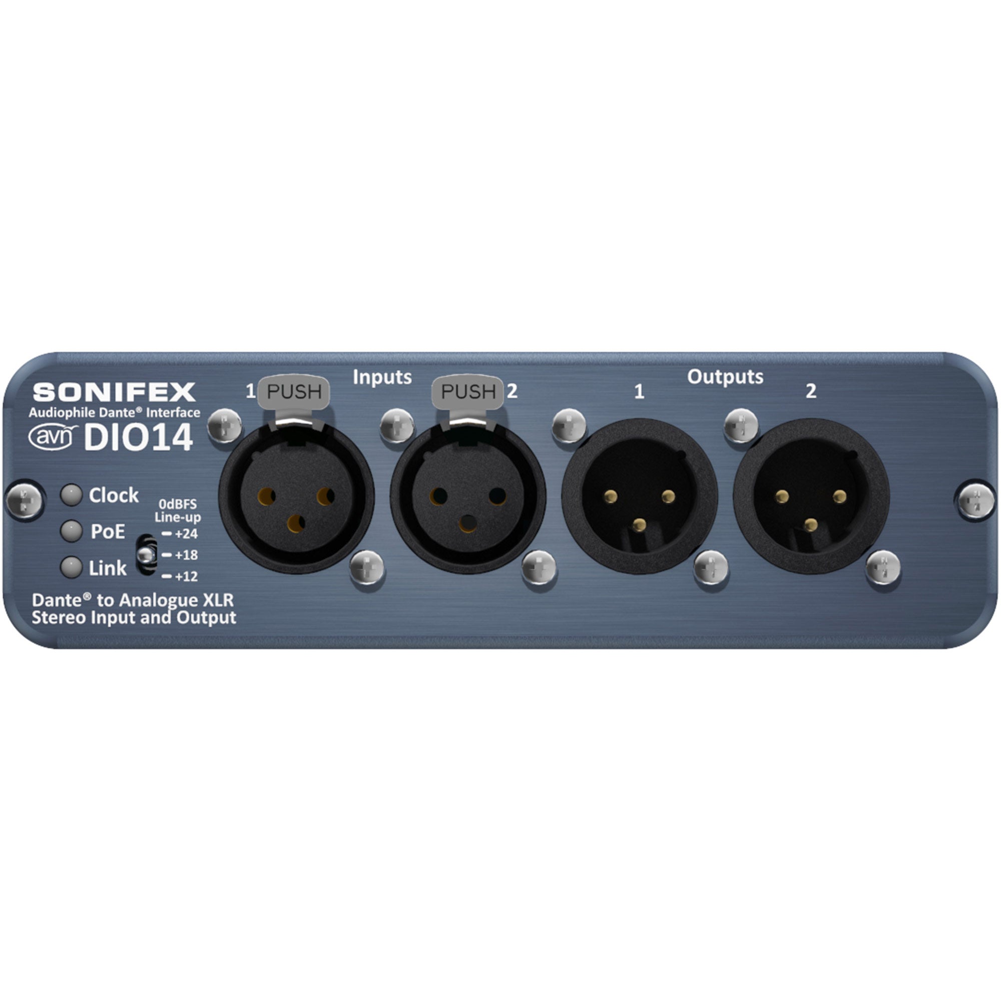 Sonifex AVN-DIO14 - Dante to XLR Analog Stereo Input / Stereo Output Interface