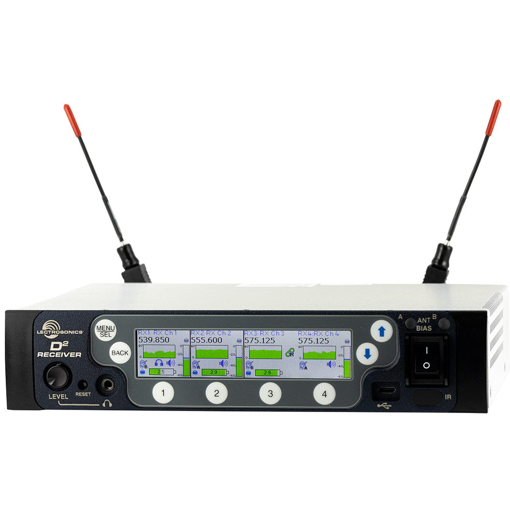 Lectrosonics DSQD/AES3 - 4-Channel Digital Wireless Receiver with AES Output