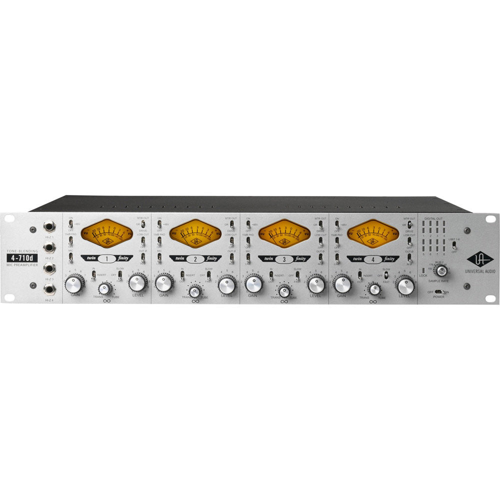 Universal Audio 4-710d Twin-Finity 4-Channel Mic Preamp (with 1176 Dynamics and A/D Conversion)