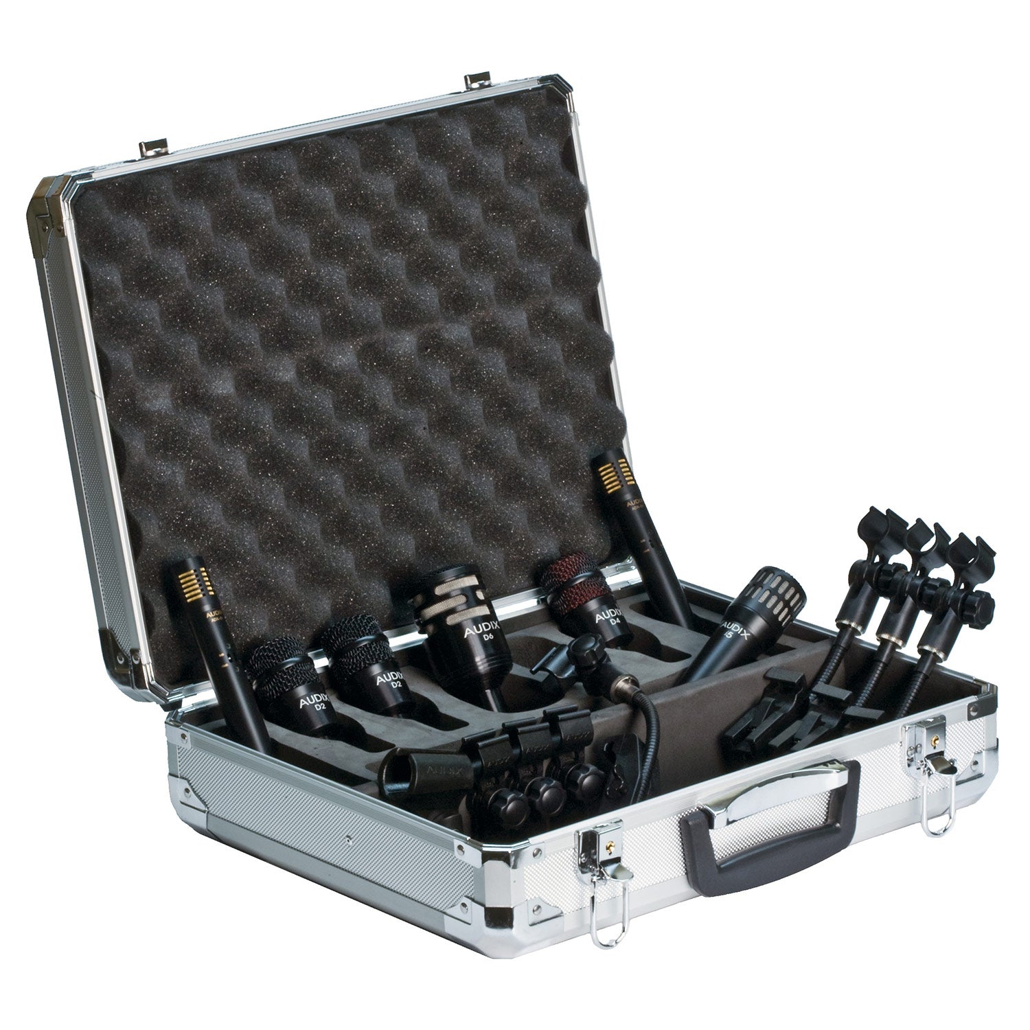Audix DP7 7 Piece Drum Microphone Kit Featuring (1) i5, (2) D2, (1) D4, (1) D6 and (2) ADX-51