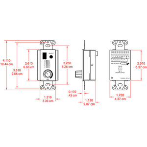 RDL DS-SFRC8 Room Control Station for SourceFlex System (Stainless) - Custom Engraving Option