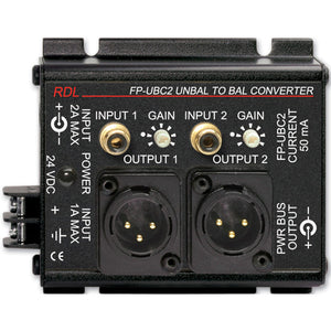 RDL FP-UBC2 2-Channel Unbalanced to Balanced Audio Converter