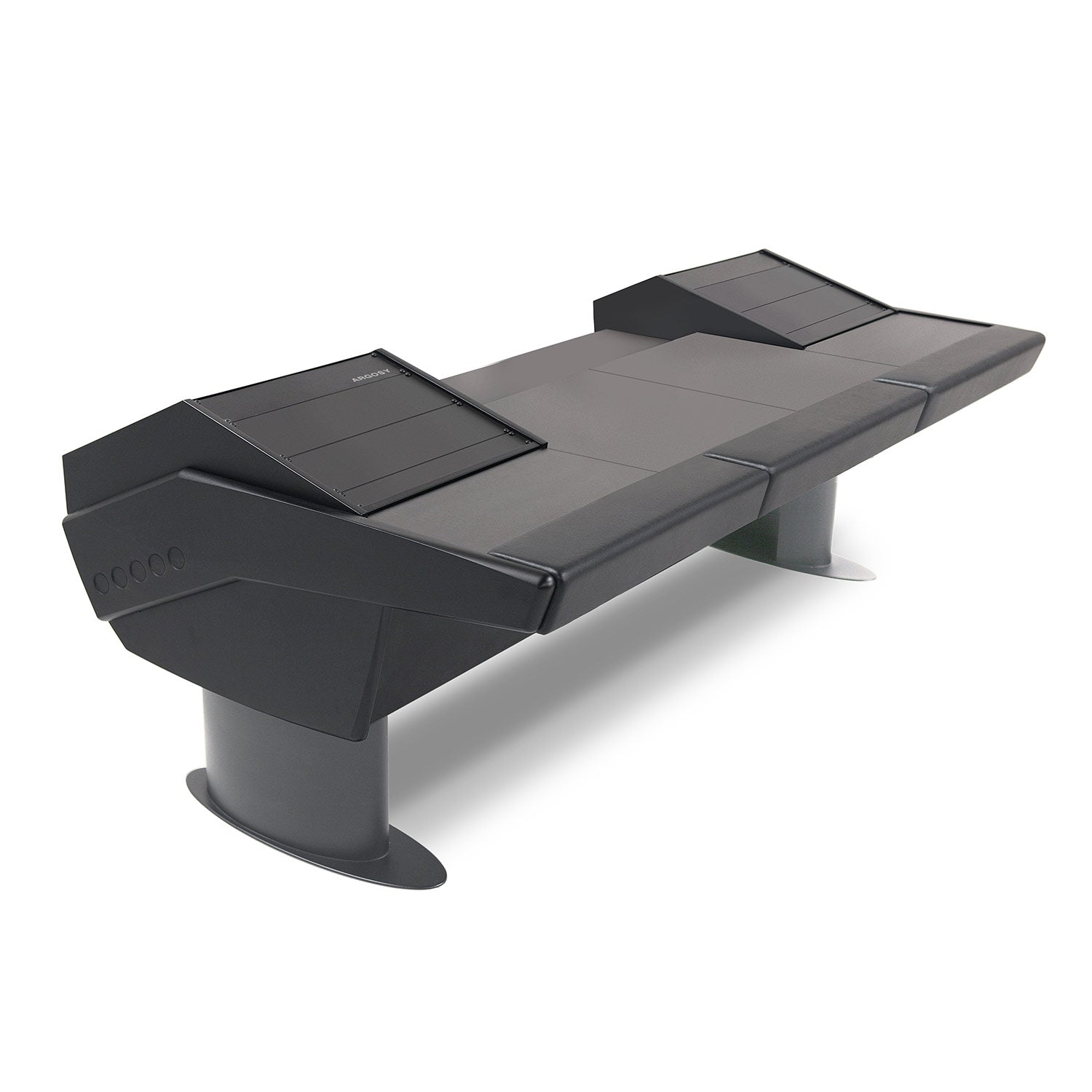 Argosy GV30-RR9-B-B-G Gv30 Universal Desk W/56" Desk Surface, 2)9Sp Racks, Black End Panels, Gunmetal Gray Legs