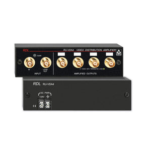 RDL RU-VDA4b NTSC/PAL Video Distribution Amplifier - 1x4 - BNC