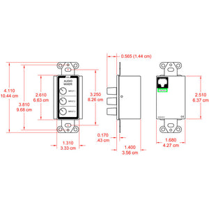 RDL D-RC3 Remote Audio Mixing Control - Custom Engraving Option