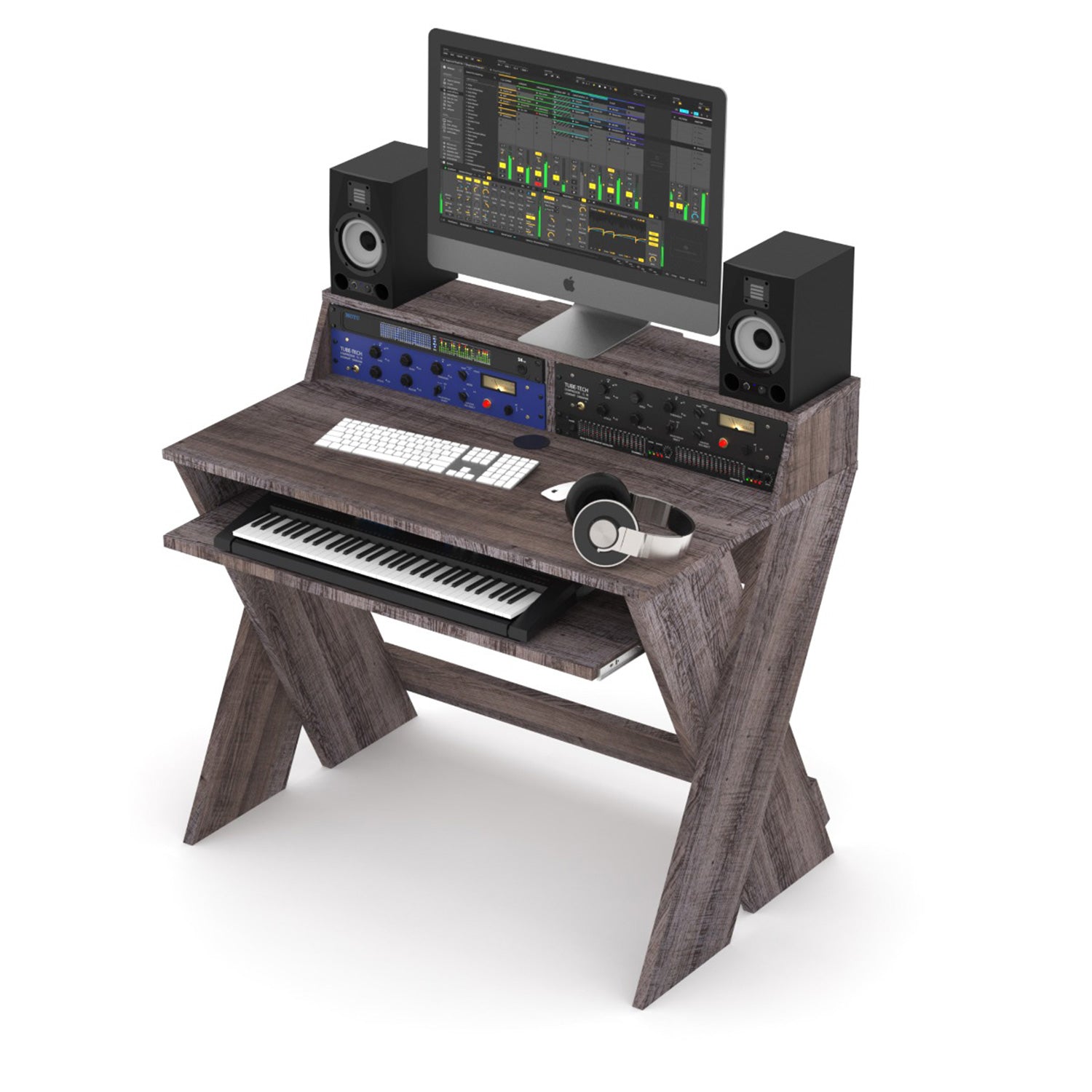 Glorious Sound Desk Compact - Studio or Editing Workstation (Walnut)