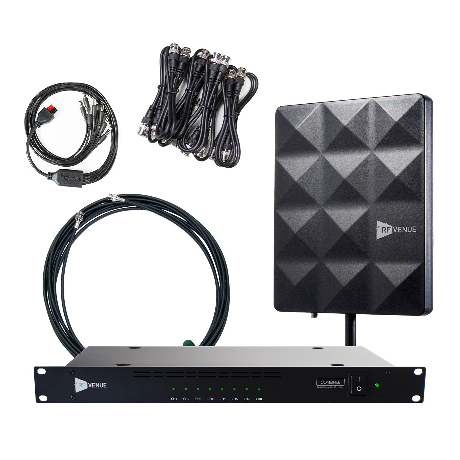 RF Venue COMB8CP-STAGE - Eight-Channel IEM Combiner Pack with CP Stage Antenna