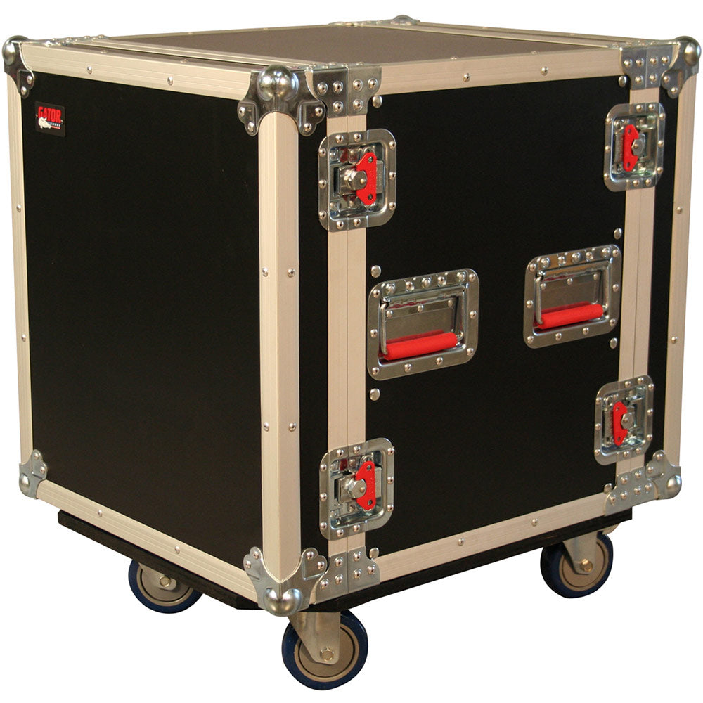 Gator G-TOUR 12U CAST ATA Style 12U Rack Road Case with Locking Caster Board