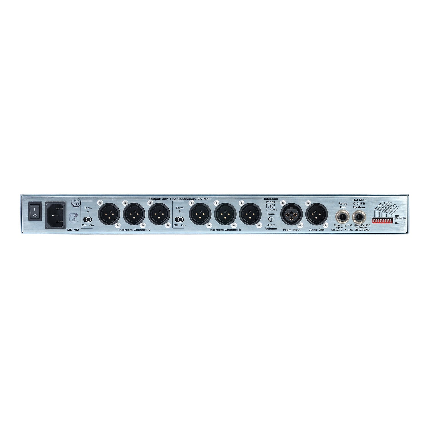 Clear-Com MS-802-IM - Two-Channel Main Station for Encore Series Intercom
