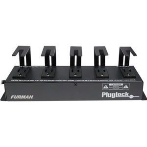 Furman PLUGLOCK - 15-Amp Power Distribution Strip with 5 Spaced Locking Outlets