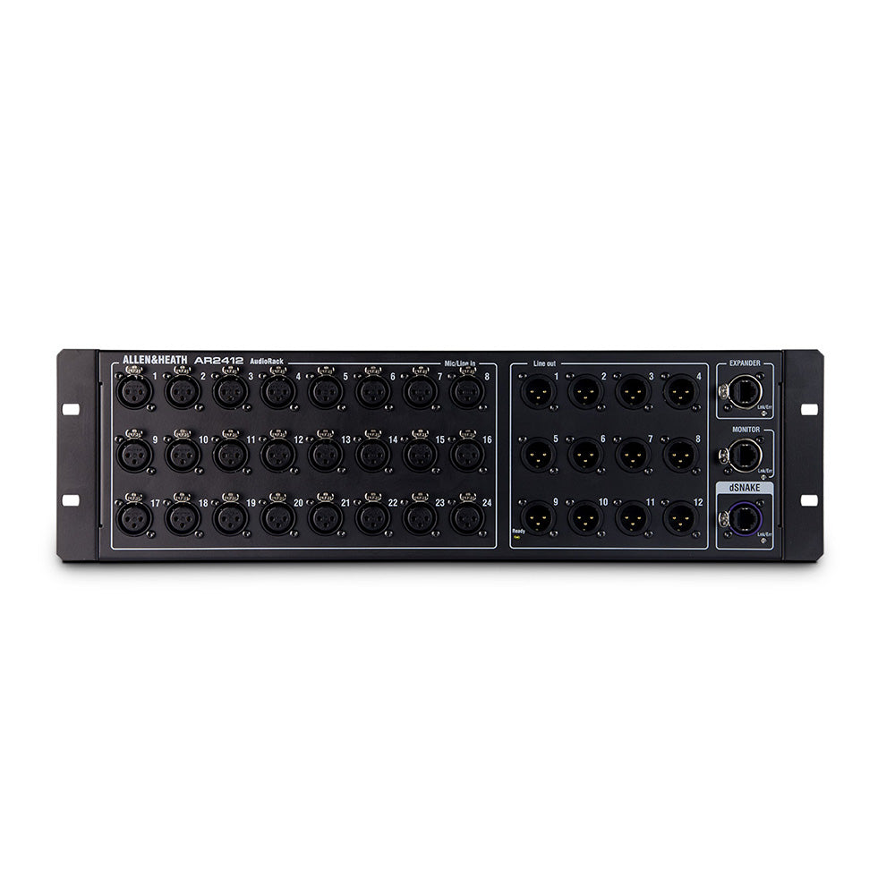 Allen and Heath AR2-2412 24-Input/12-Output Audio Rack for GLD Series (Black)
