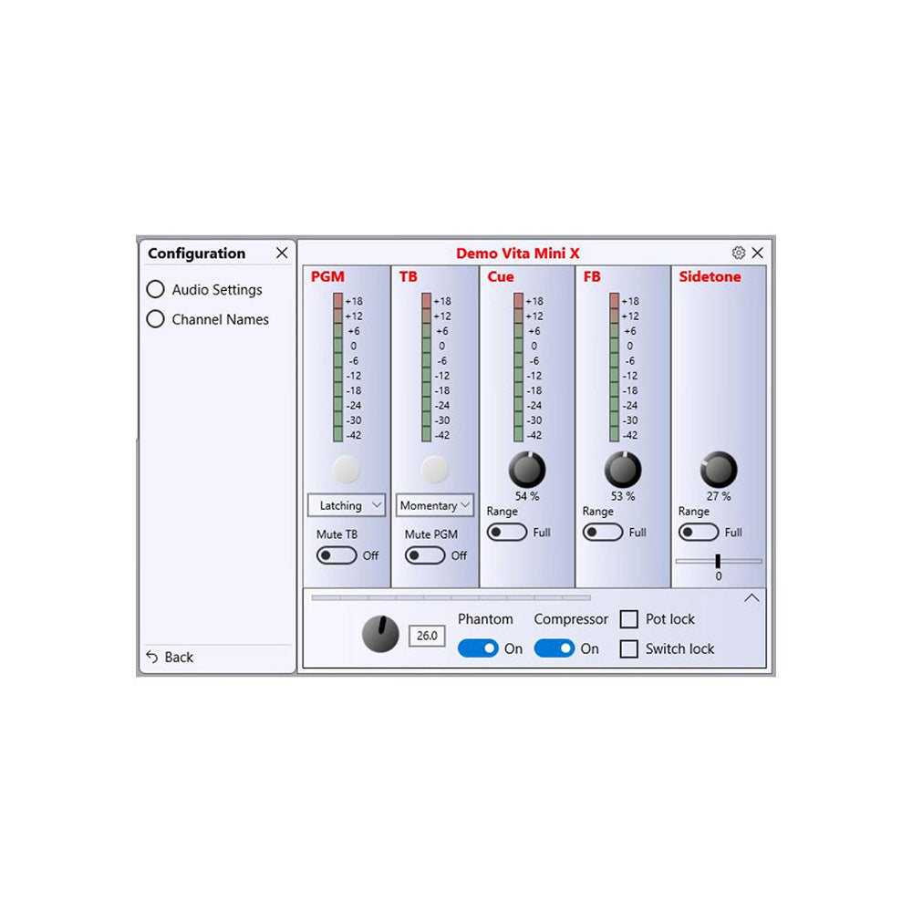 Glensound VITA Mini X - Dante / AES67 Beltpack Commentary Interface